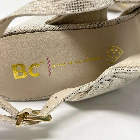 BC Footwear Value Heel in Natural Snake Fabric - Picture 8 of 9